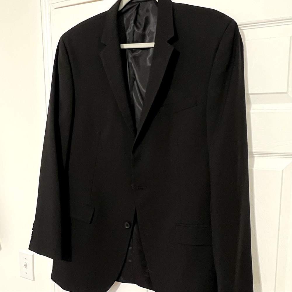 Kenneth Cole Black Sport Coat Blazer 44L